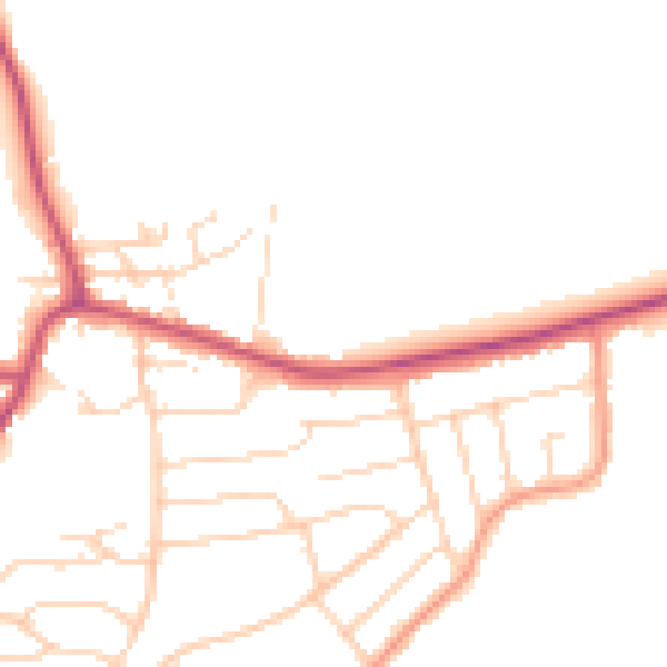 Daytime road noise heatmap for S18 3DH