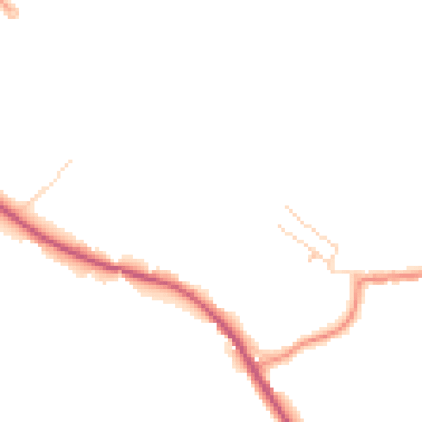 Daytime road noise heatmap for S18 4AD