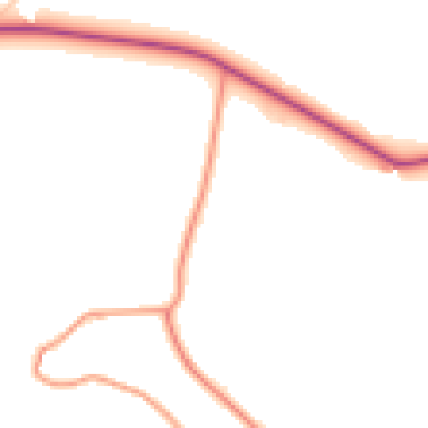 Daytime road noise heatmap for S18 4BW