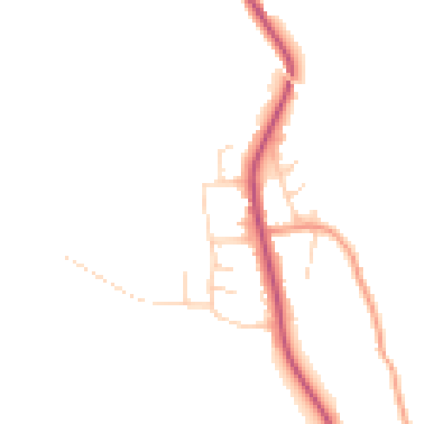 Daytime road noise heatmap for S18 4DE