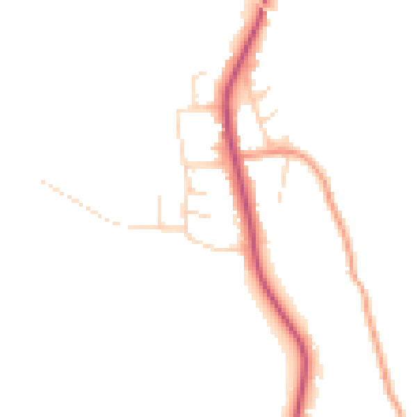 Daytime road noise heatmap for S18 4DJ