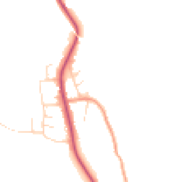 Daytime road noise heatmap for S18 4DT