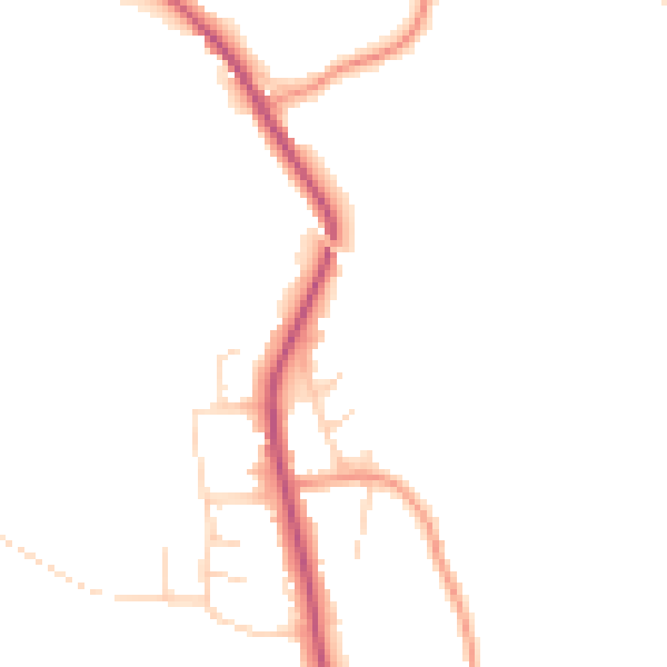 Daytime road noise heatmap for S18 4DX