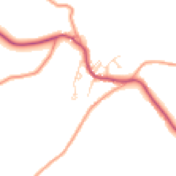 Daytime road noise heatmap for S18 7SG