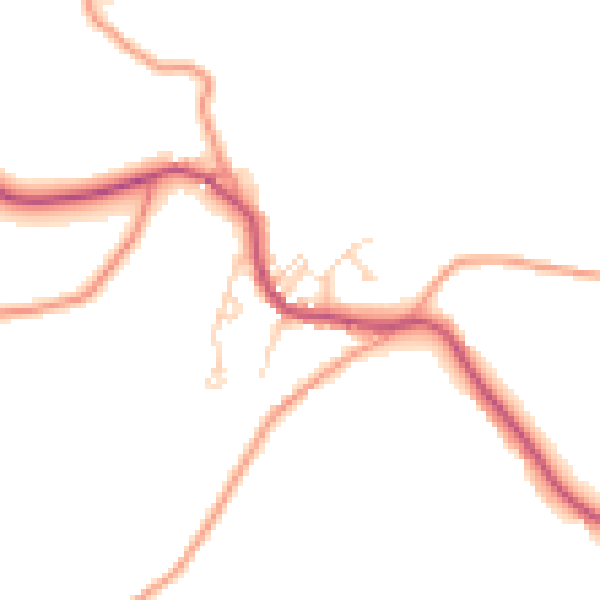 Daytime road noise heatmap for S18 7SN