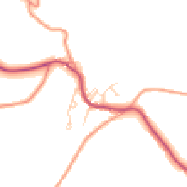 Daytime road noise heatmap for S18 7SP