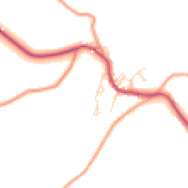 Daytime road noise heatmap for S18 7SR