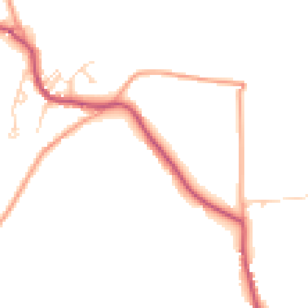 Daytime road noise heatmap for S18 7SS