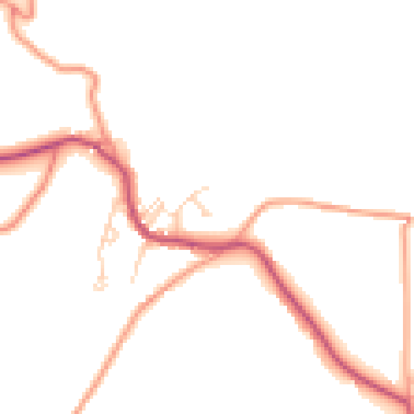 Daytime road noise heatmap for S18 7TS