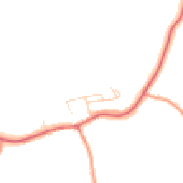 Daytime road noise heatmap for S18 7WU
