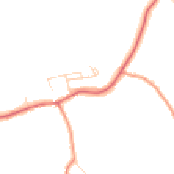 Daytime road noise heatmap for S18 7WY