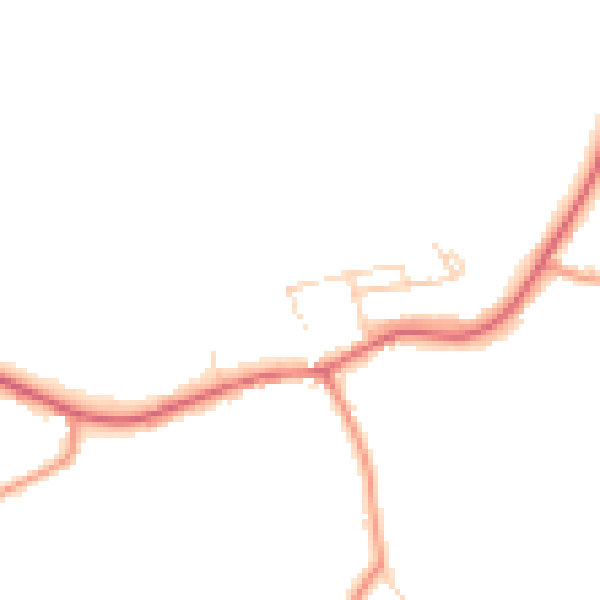 Daytime road noise heatmap for S18 7WZ