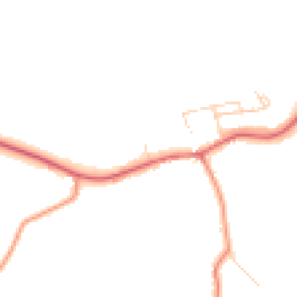 Daytime road noise heatmap for S18 7XA