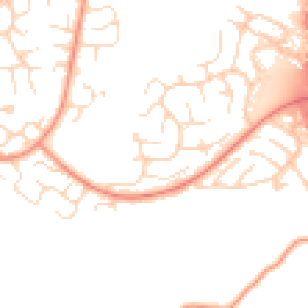 Daytime road noise heatmap for S18 8PY