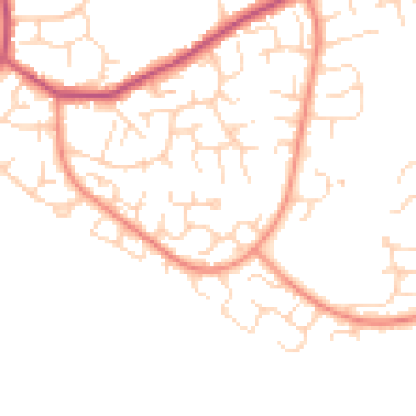 Daytime road noise heatmap for S18 8QR