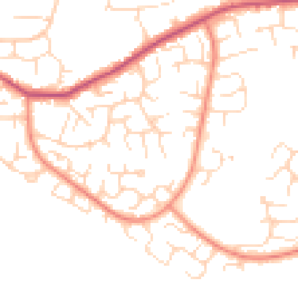 Daytime road noise heatmap for S18 8QS