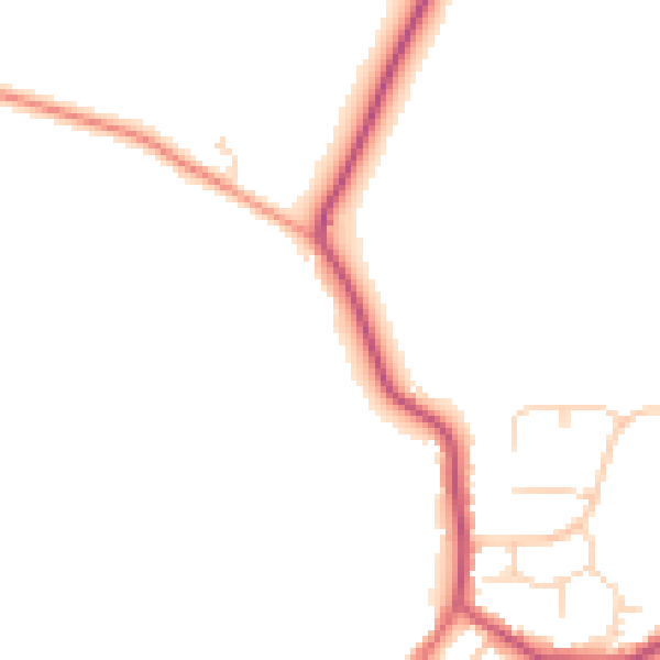 Daytime road noise heatmap for S18 8WL