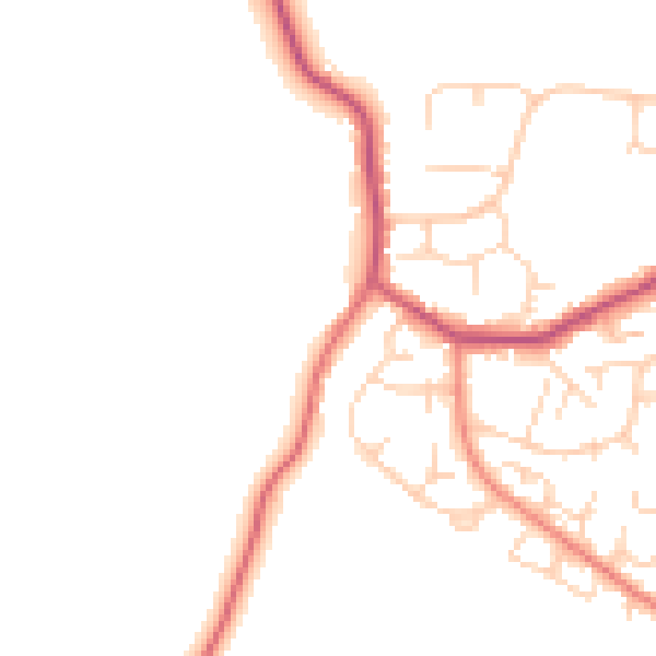Daytime road noise heatmap for S18 8WS