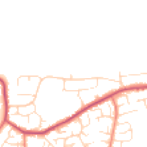 Daytime road noise heatmap for S18 8XZ