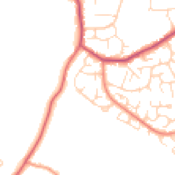 Daytime road noise heatmap for S18 8YU