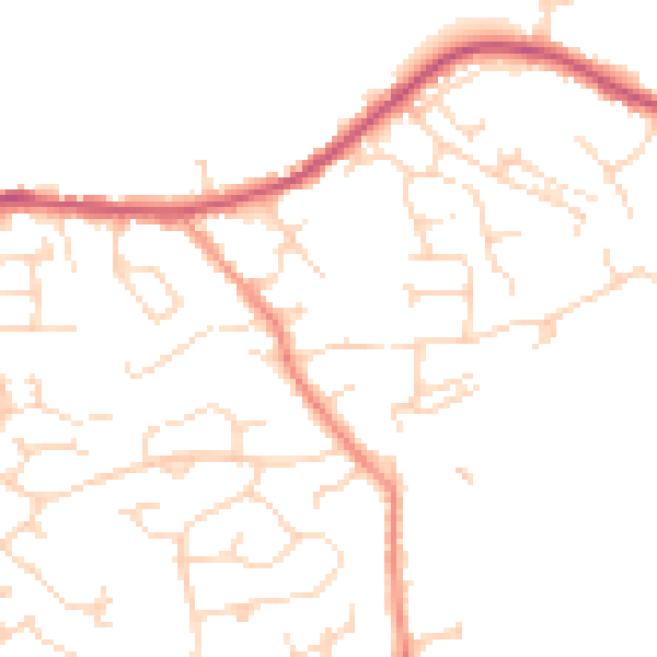 Daytime road noise heatmap for S21 1DD