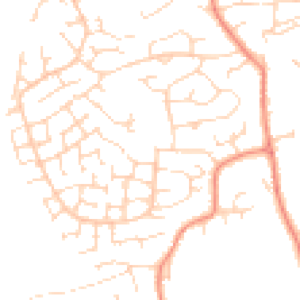 Daytime road noise heatmap for S21 1JU