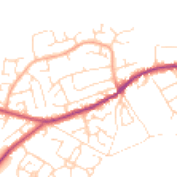 Daytime road noise heatmap for S21 4BN