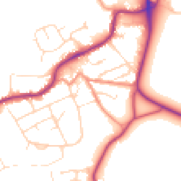 Daytime road noise heatmap for S21 4FT