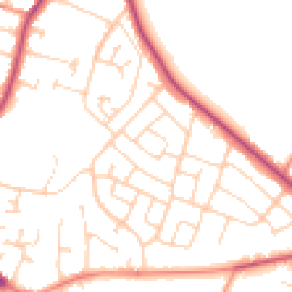 Daytime road noise heatmap for S26 2AS