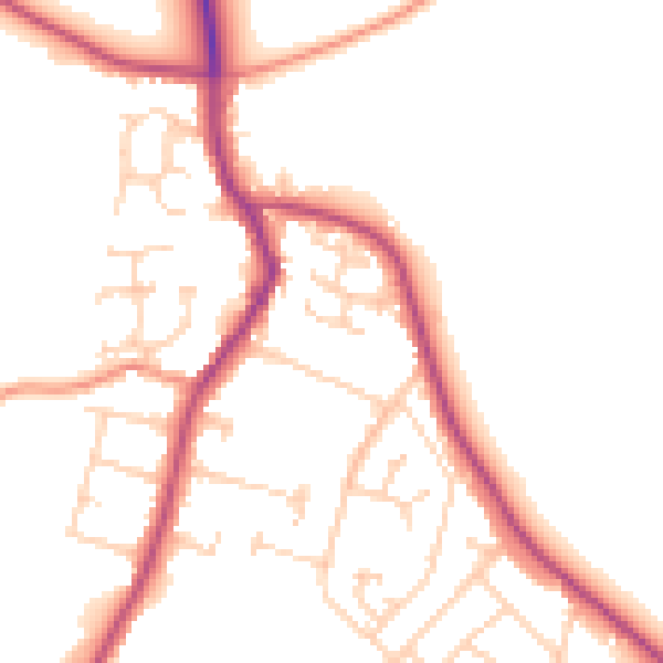 Daytime road noise heatmap for S26 3XZ