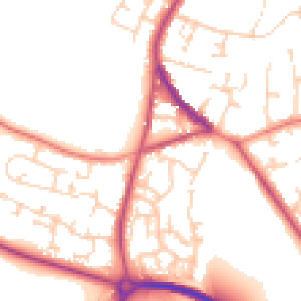 Daytime road noise heatmap for S26 4NF