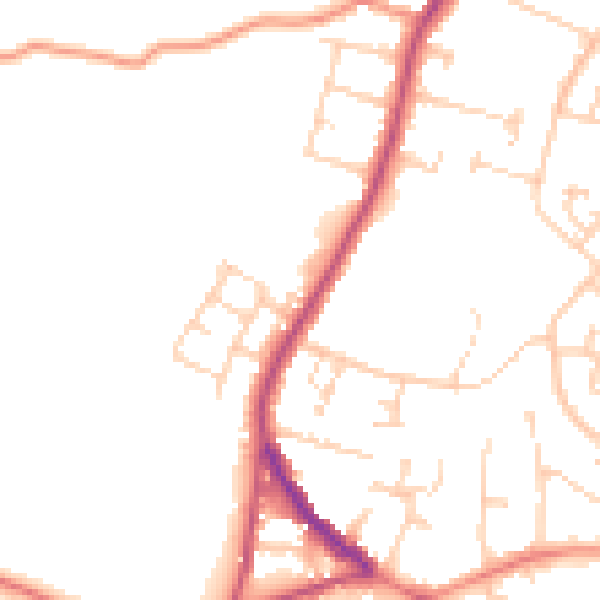 Daytime road noise heatmap for S26 4SS
