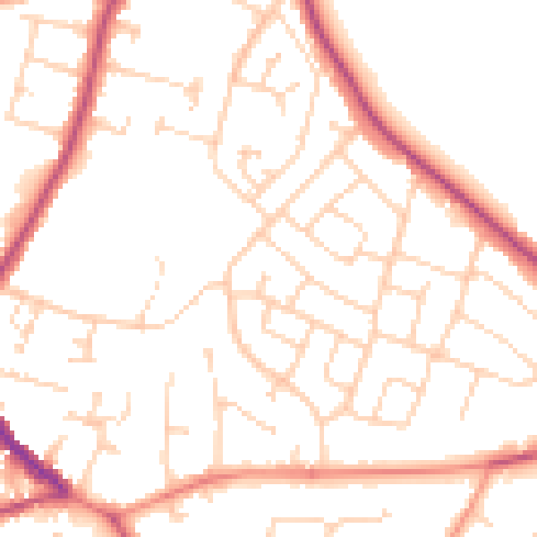 Daytime road noise heatmap for S26 4TN