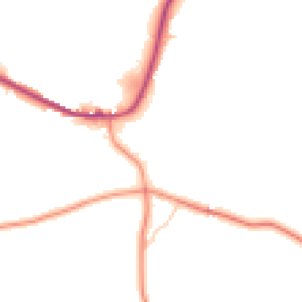 Daytime road noise heatmap for S26 6AB