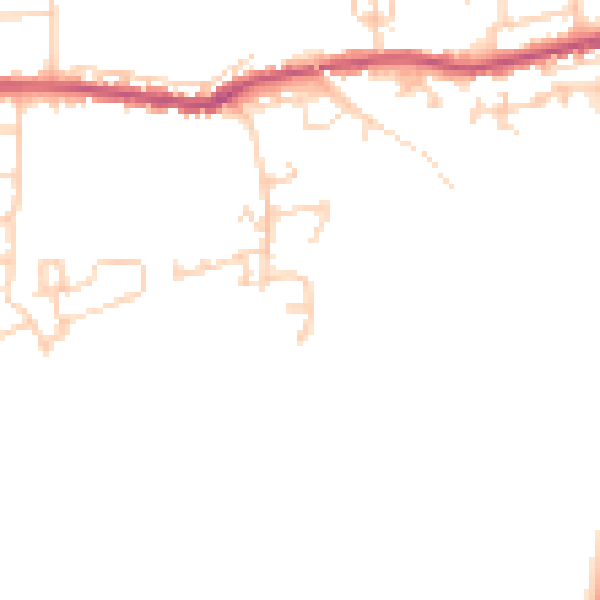 Daytime road noise heatmap for S26 6QB
