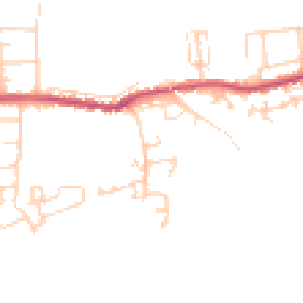 Daytime road noise heatmap for S26 6QT