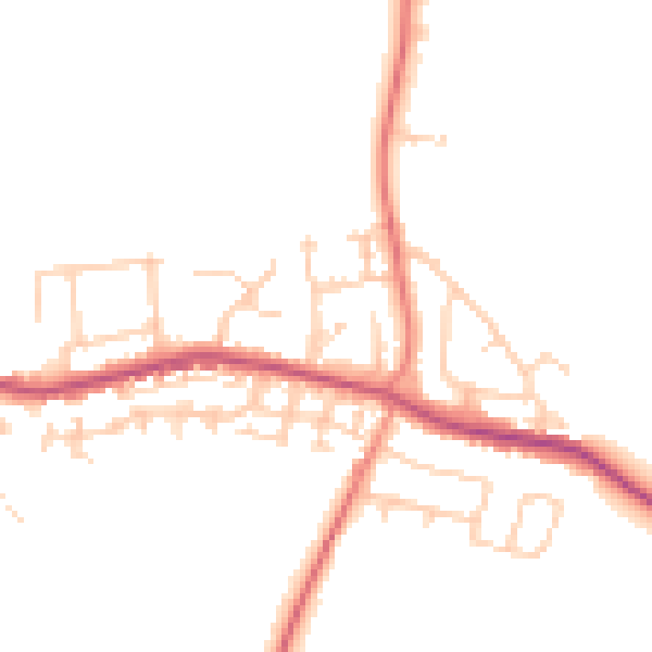 Daytime road noise heatmap for S26 6ST