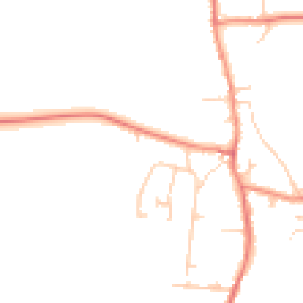 Daytime road noise heatmap for S26 7XB