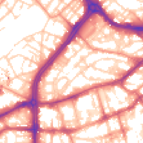 Daytime road noise heatmap for S3 7BY