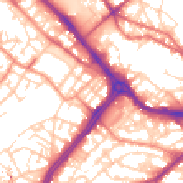 Daytime road noise heatmap for S3 7EH
