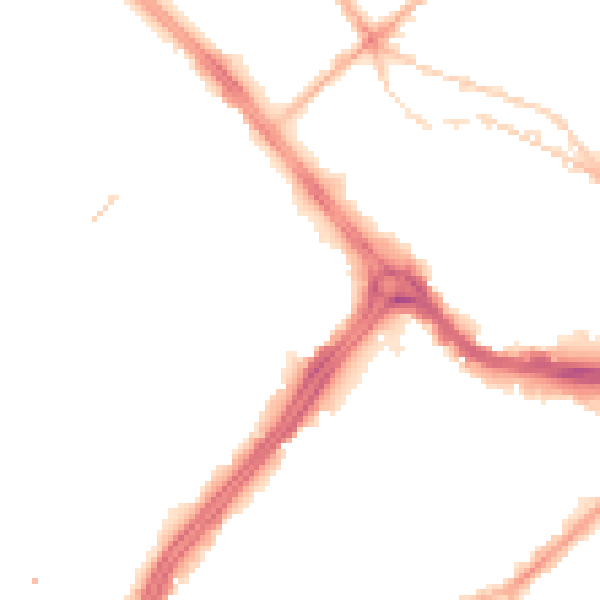 Night-time road noise heatmap for S3 7EH