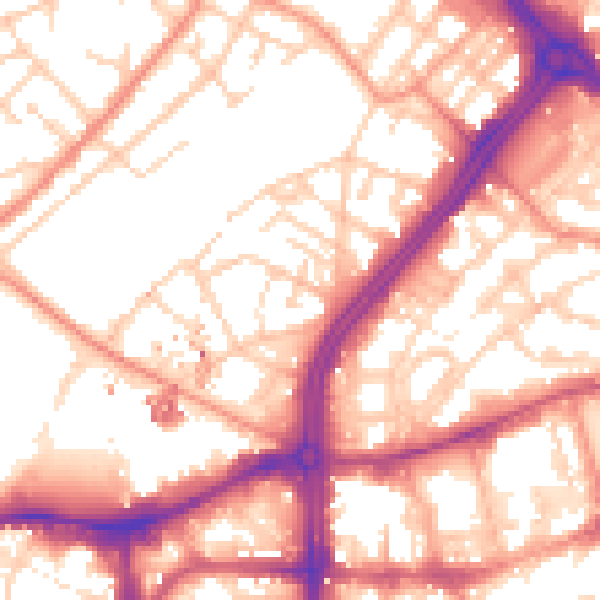 Daytime road noise heatmap for S3 7PG