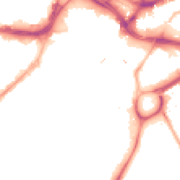 Night-time road noise heatmap for S3 8LN