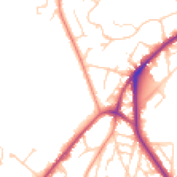 Daytime road noise heatmap for S3 9AA