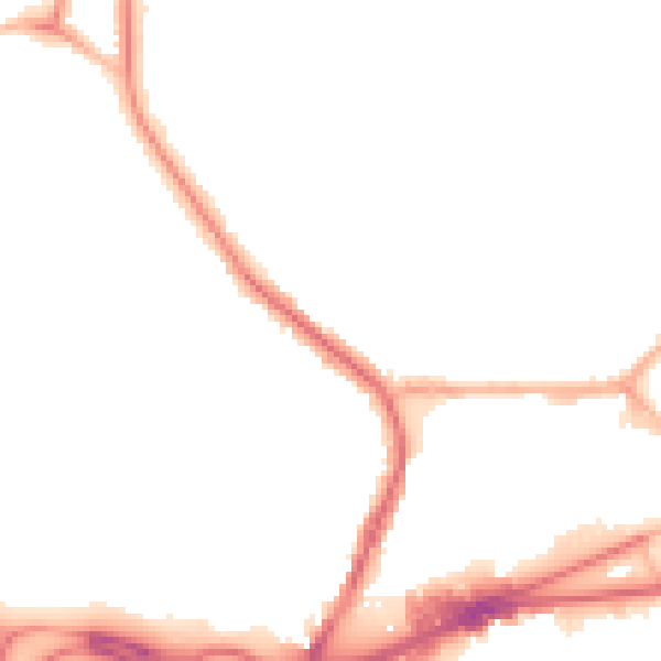 Night-time road noise heatmap for S3 9DD