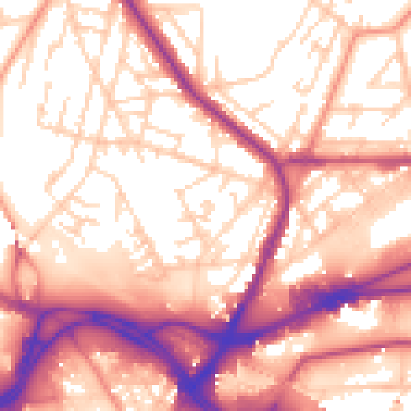 Daytime road noise heatmap for S3 9JU