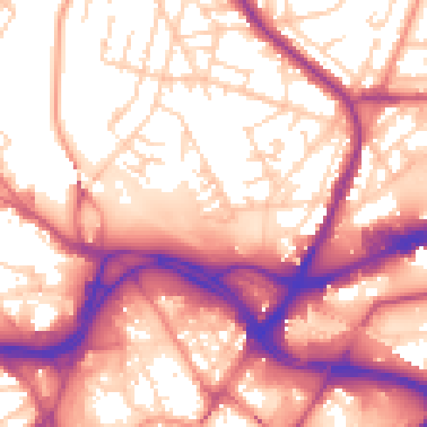 Daytime road noise heatmap for S3 9QJ