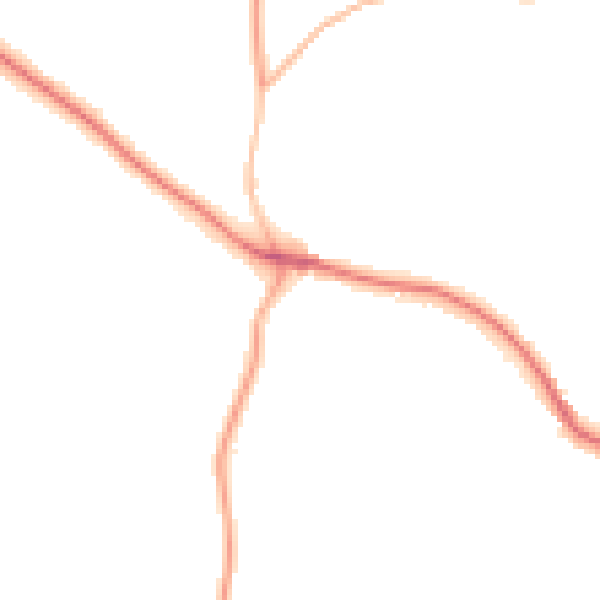 Night-time road noise heatmap for S32 3WY