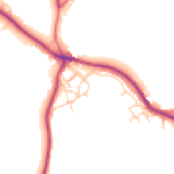 Daytime road noise heatmap for S32 3XJ