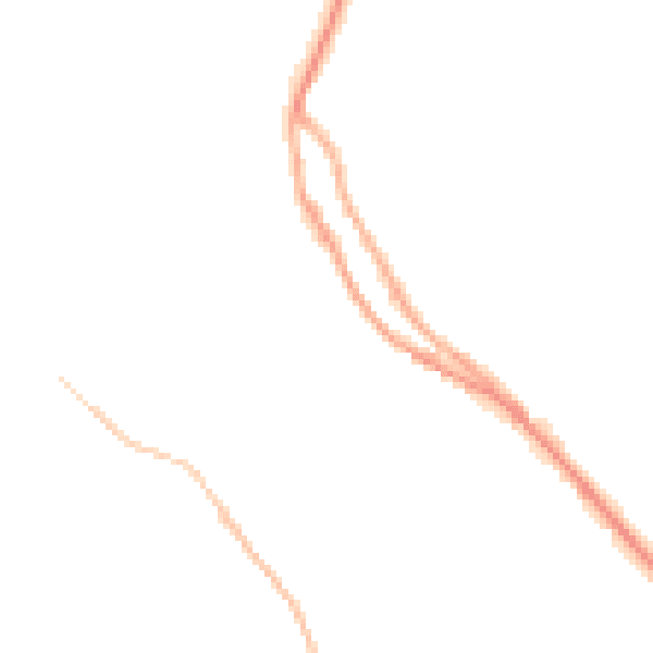 Night-time road noise heatmap for S35 0JP